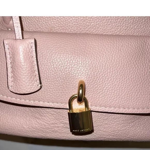 Rose pink Marc Jacobs Lock that tote leather Satchel Crossbody - Picture 4 of 7